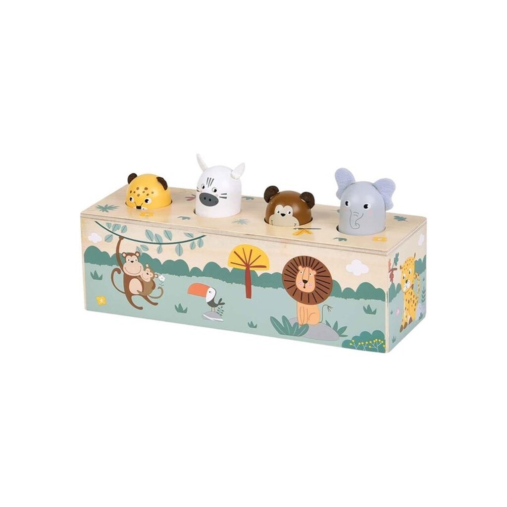 Small Foot - Wooden Dancing Animals with Sounds Safari FSC