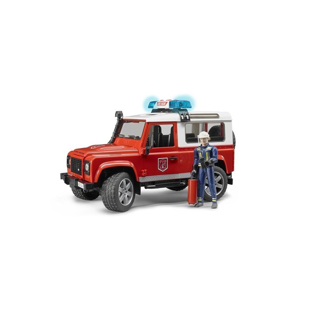 Bruder  Land Rover Defender Station Wagon fire department toy