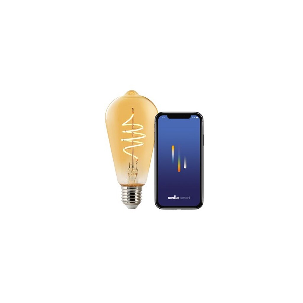 Nordlux Smart Deko ST64 4,7W LED E27, ravfarvet