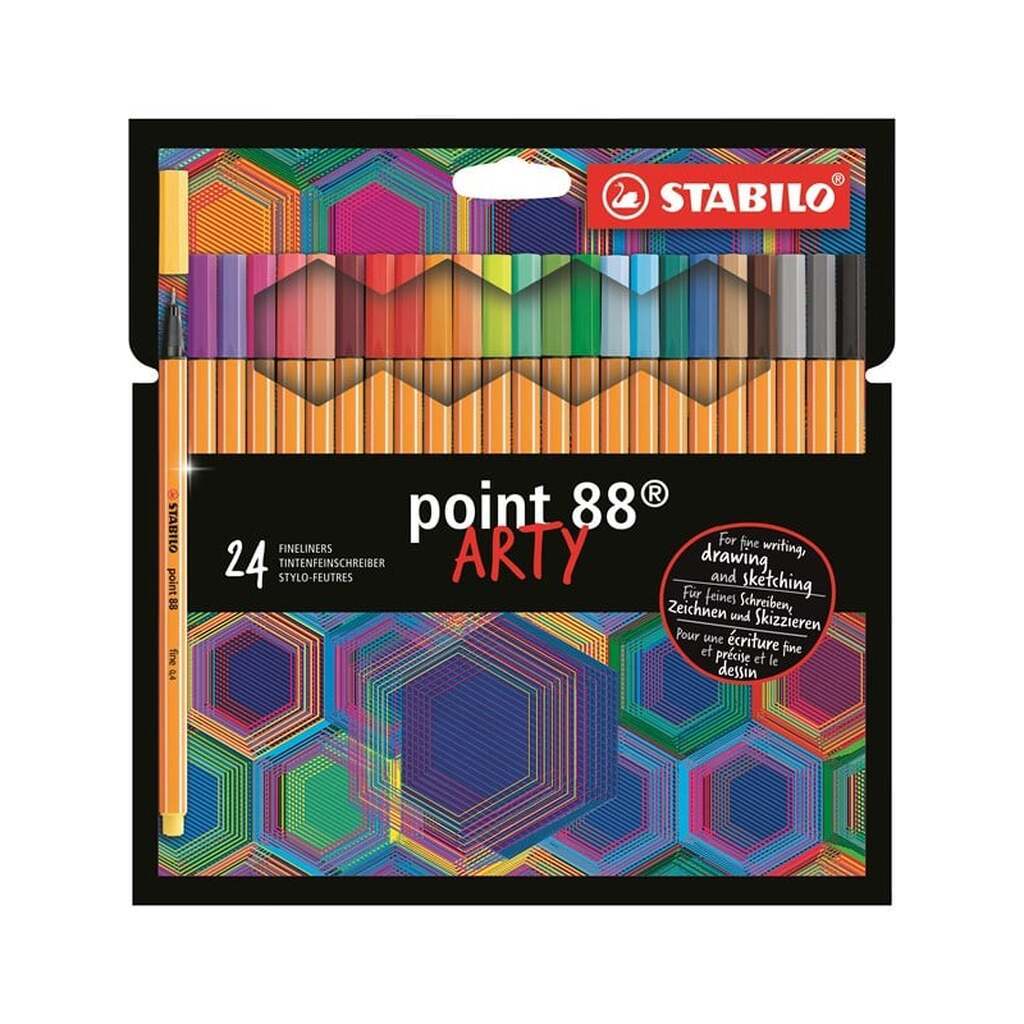 STABILO ® Point 88® fineliner Arty  sæt med 24 farver