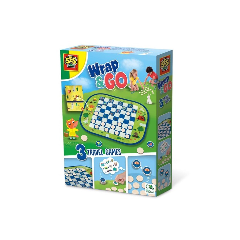 SES Creative Wrap and Go Travel Games 3-in-1