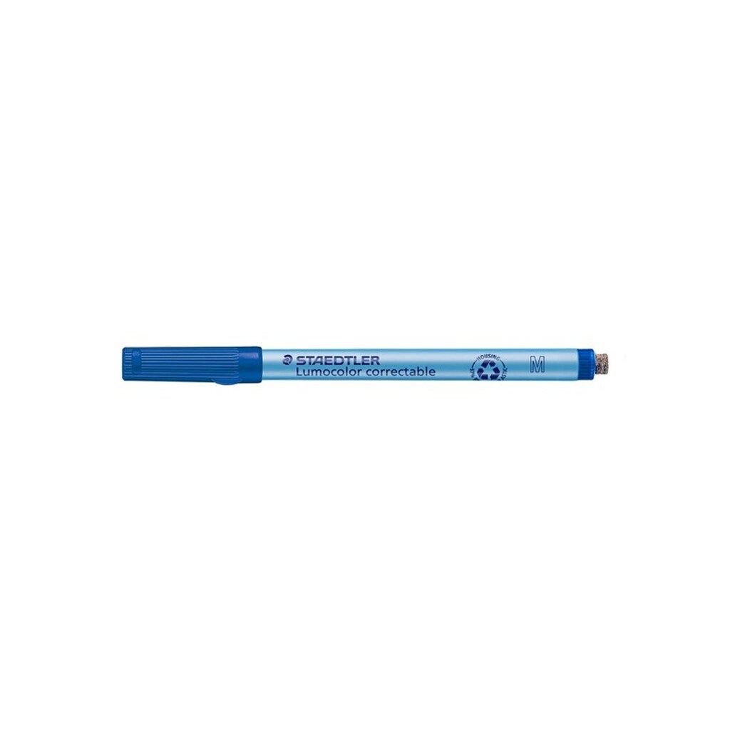 Staedtler LUMOCOLOR CORRECTABLE F 1,0mm BLÅ, ÆSKE 10 STK