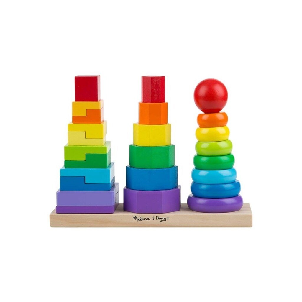 Melissa &amp; Doug Geometric Stacker Toddler Toy