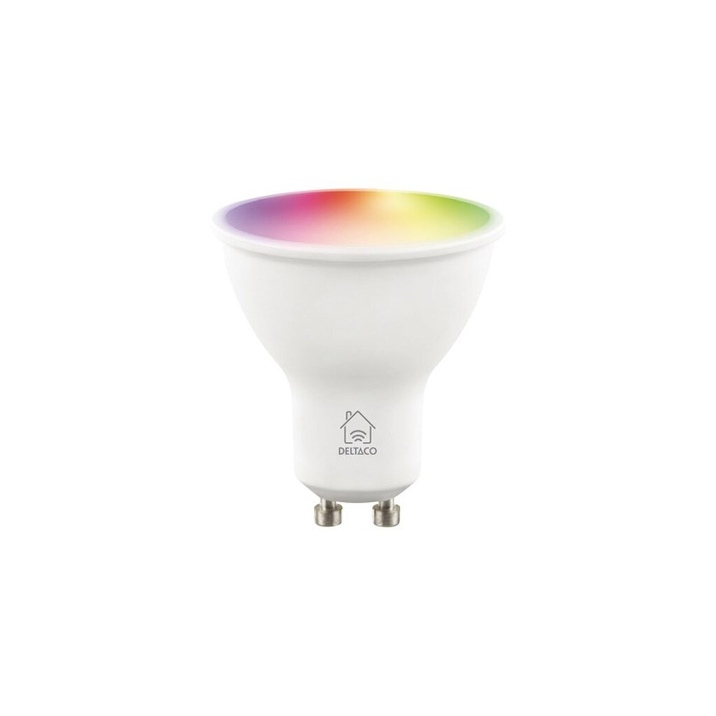 Deltaco Smart LED-pære, GU10, RGB, Wi-Fi, 4,7 W