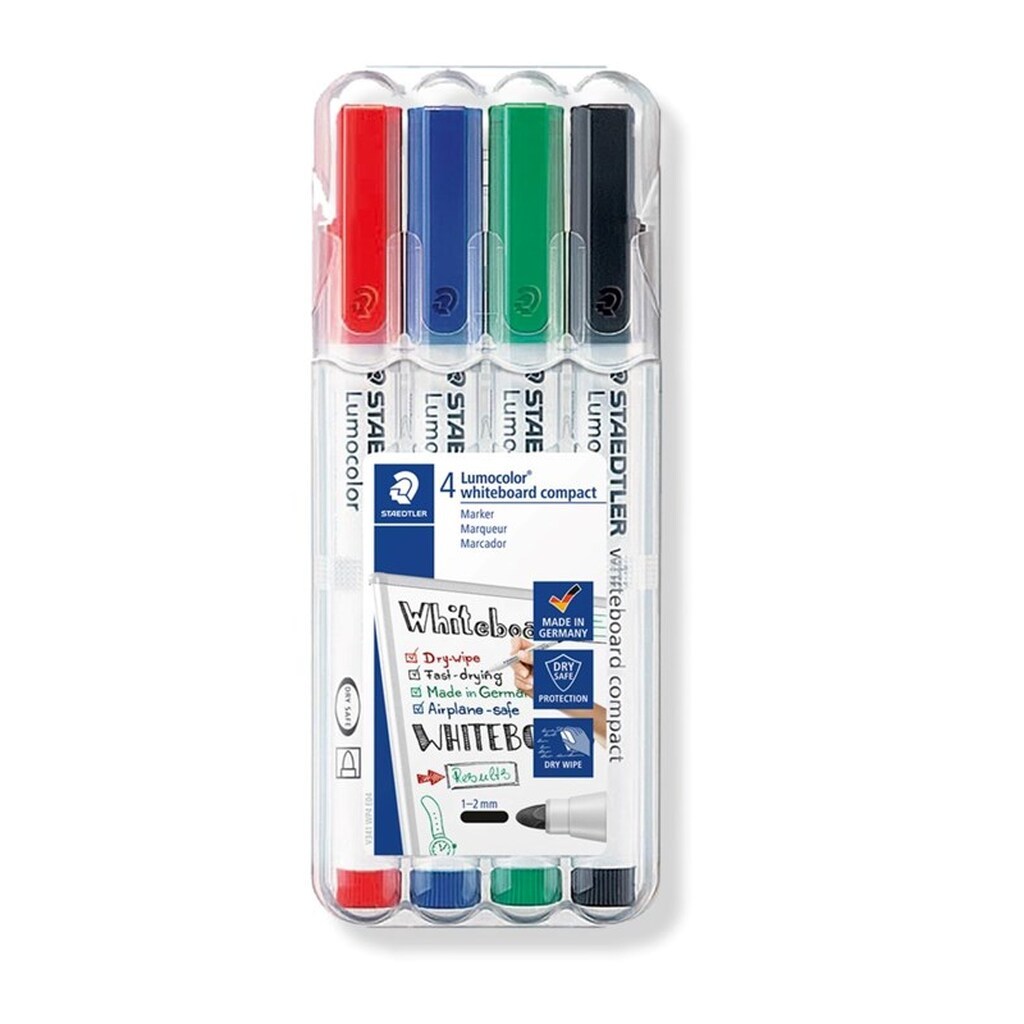 Staedtler Lumocolor Compact WB-marker 4ass/boks
