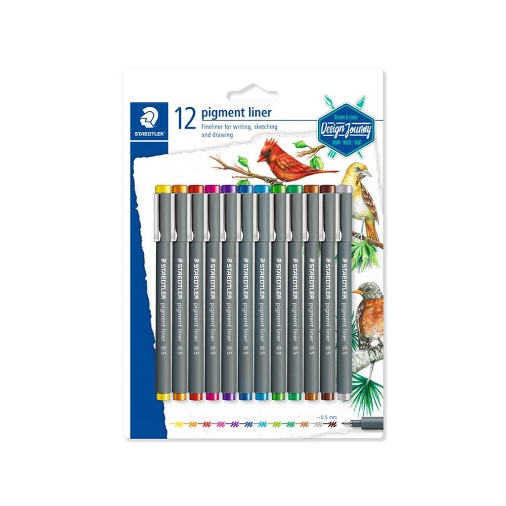 Staedtler STAEDTLER Pigment 0,5mm. 12 Stk. Bk