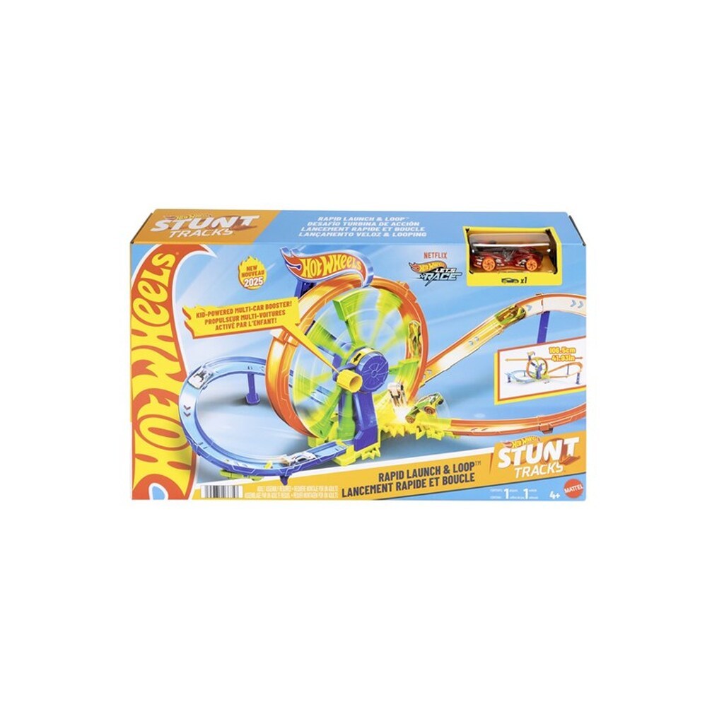 Hot Wheels Stunt Tracks Rapid Launch &amp; Loop