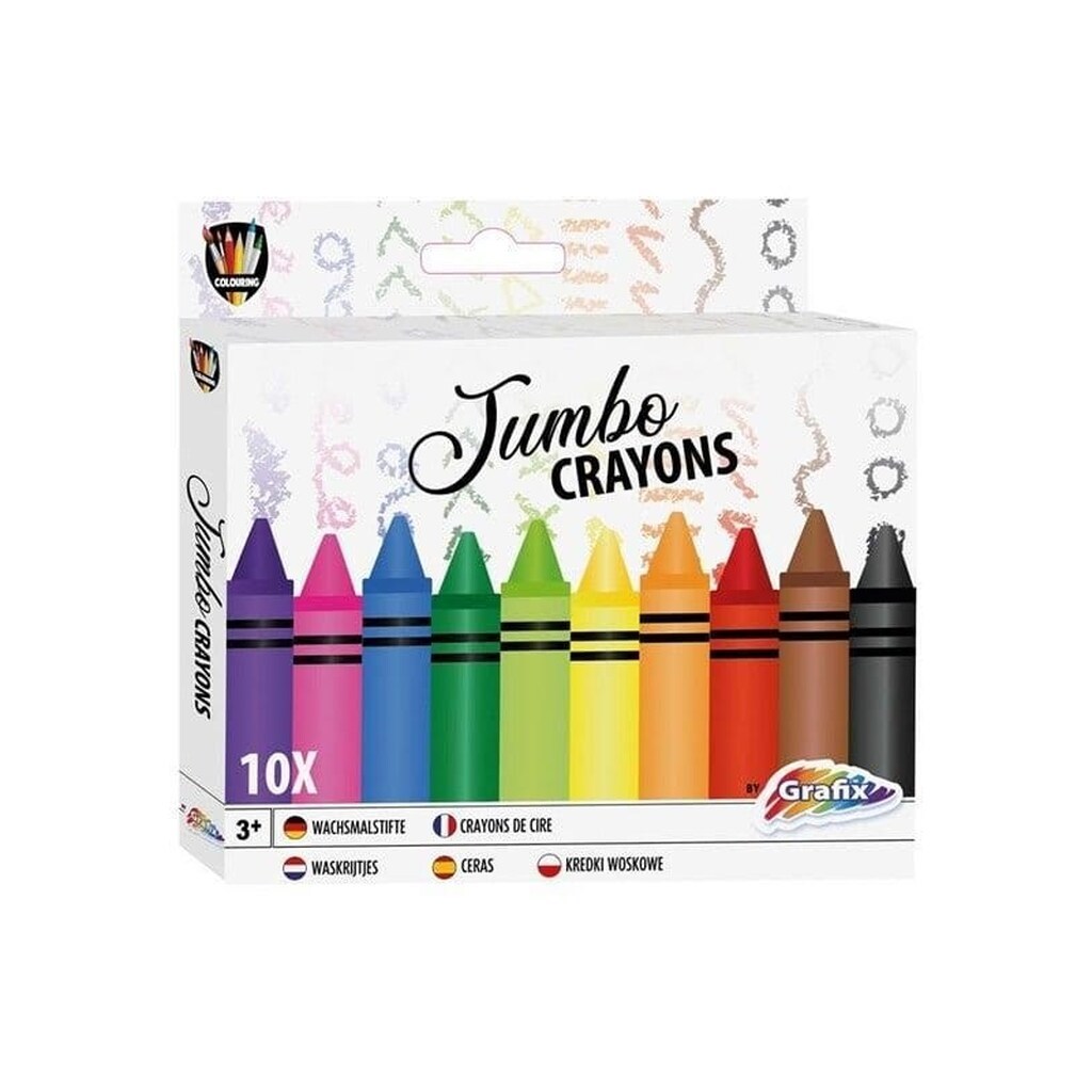 Creative Craft Group Crayons Jumbo - farvekridt - 10 stk.