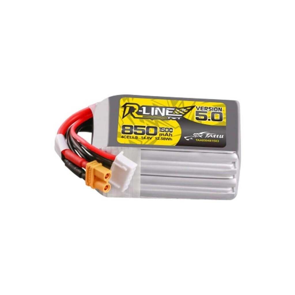 Gens ace &amp;Tattu R-Line Wersja 5.0 850 mAh 14.8 V 4S1P 150C XT30U-F