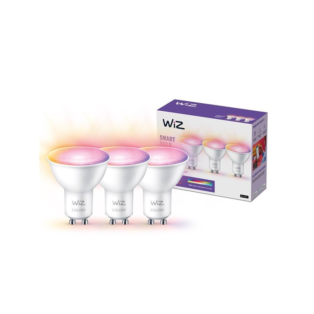 WiZ Spot 4,7W GU10, Color &amp; Tunable White, Wi-Fi, 3-pak
