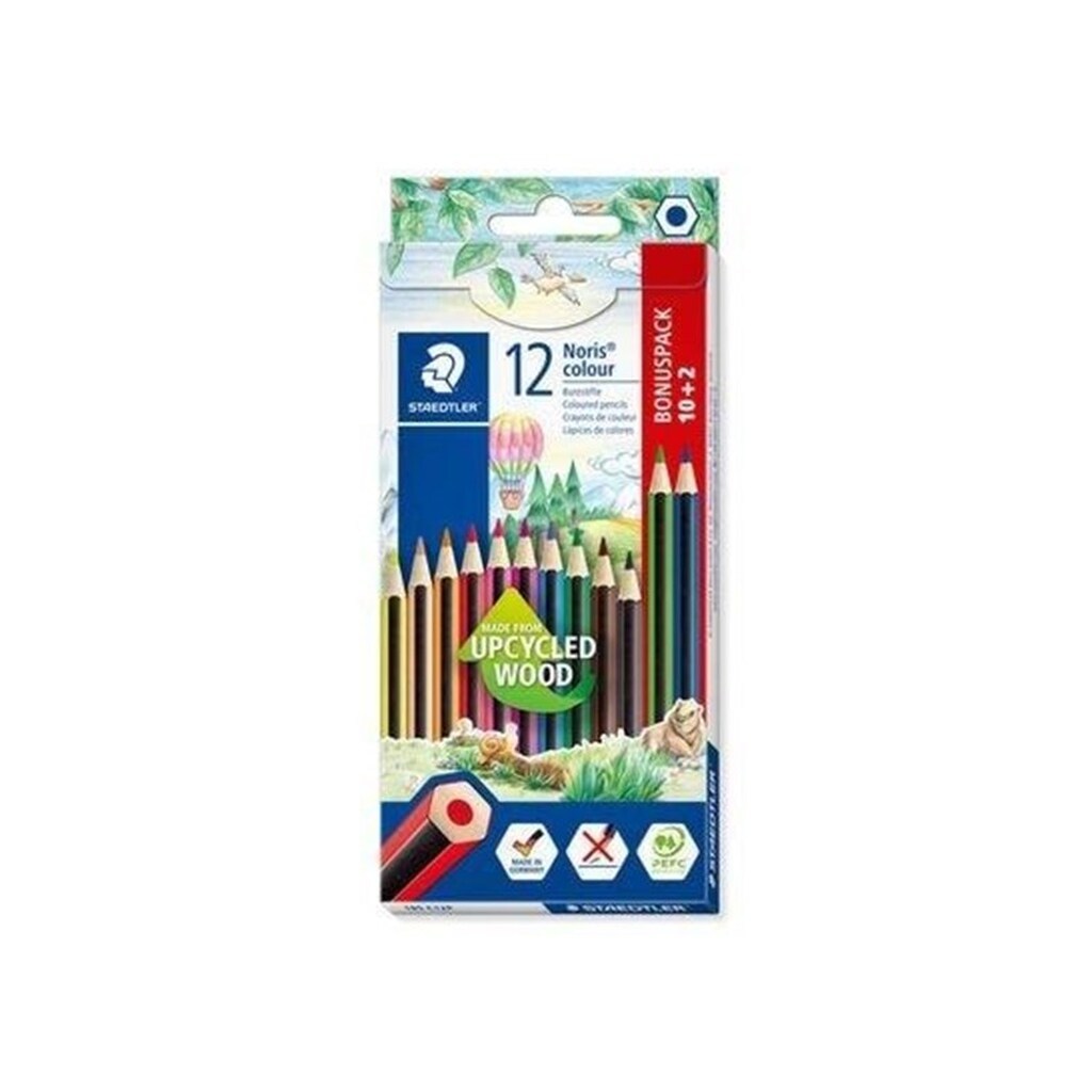 Staedtler Noris Color, 12 stk. ass. 100% PEFC