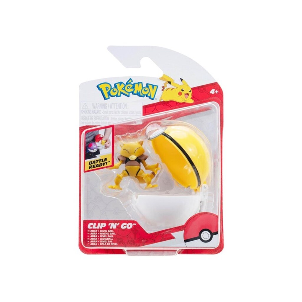 Pokemon Clip &apos;N&apos; Go Abra and Level Ball Playse