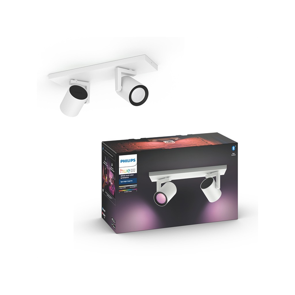 Philips Hue Argenta Plate/Spiral 2x5.7W - Hvid