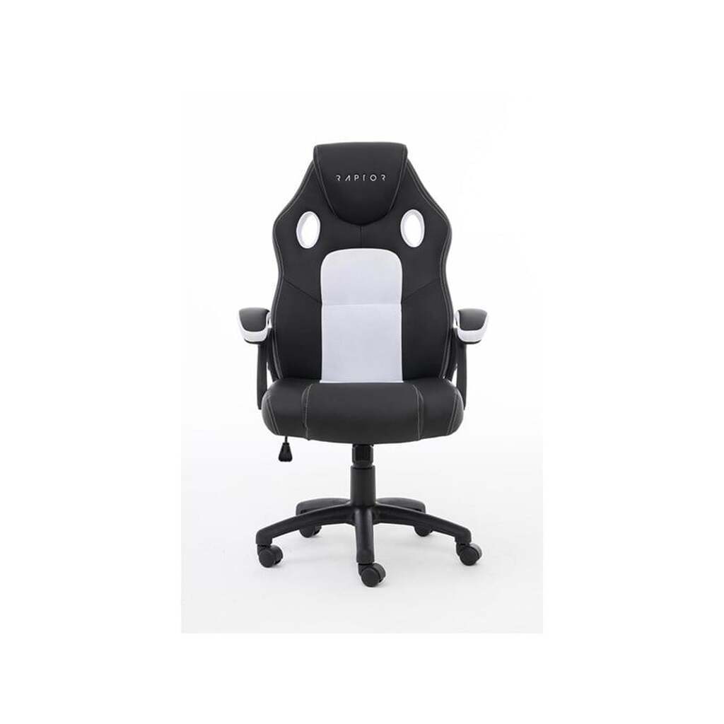 Raptor Gaming Chair GS-40 Compact PU &amp; Fabric Black/White