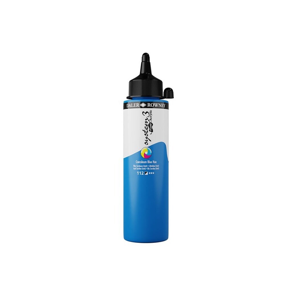 Daler-Rowney System3 Fluid Acrylic 250 ml Coreuleum Blue Hue