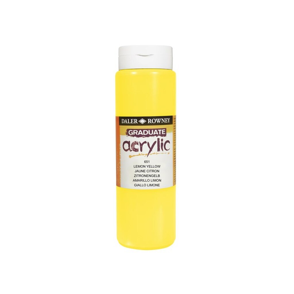Daler-Rowney Graduate Acrylic 500 ml Lemon Yellow