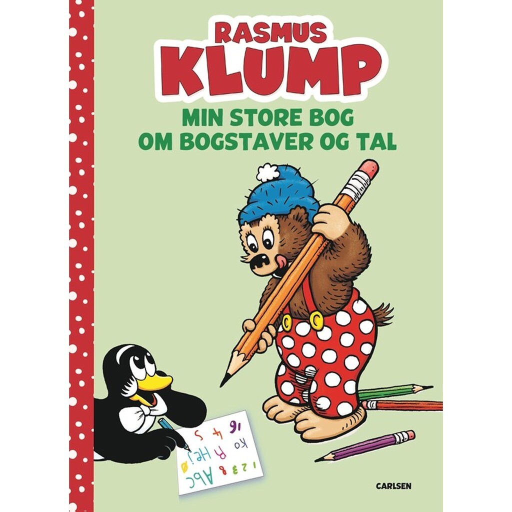 Rasmus Klump - Min store bog med bogstaver og tal - Børnebog - Hardcover
