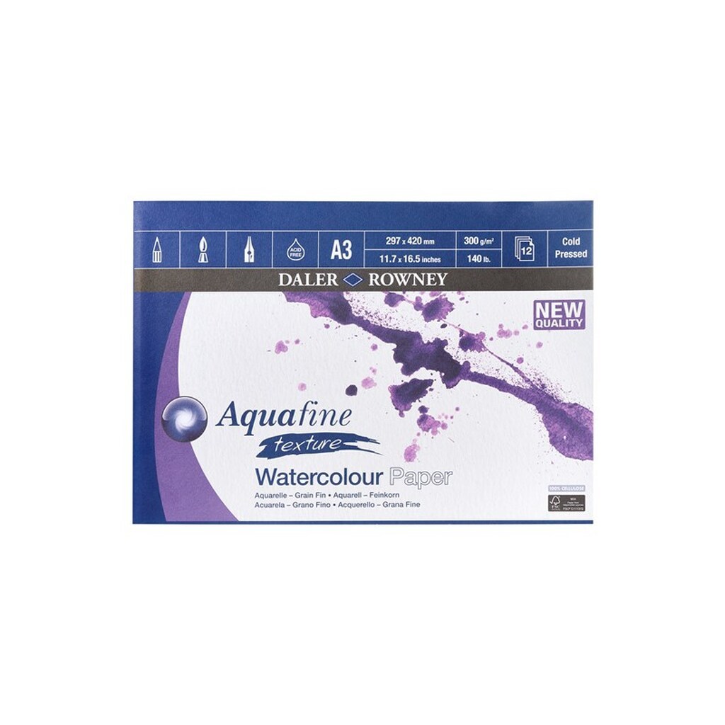 Daler-Rowney Aquafine CP Pad 12 Sheets 300G A3