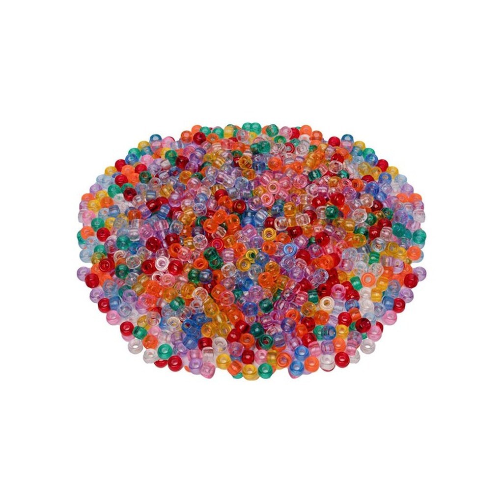 Colorations - Pony Beads Transparent 6x9 mm 1000 pcs.