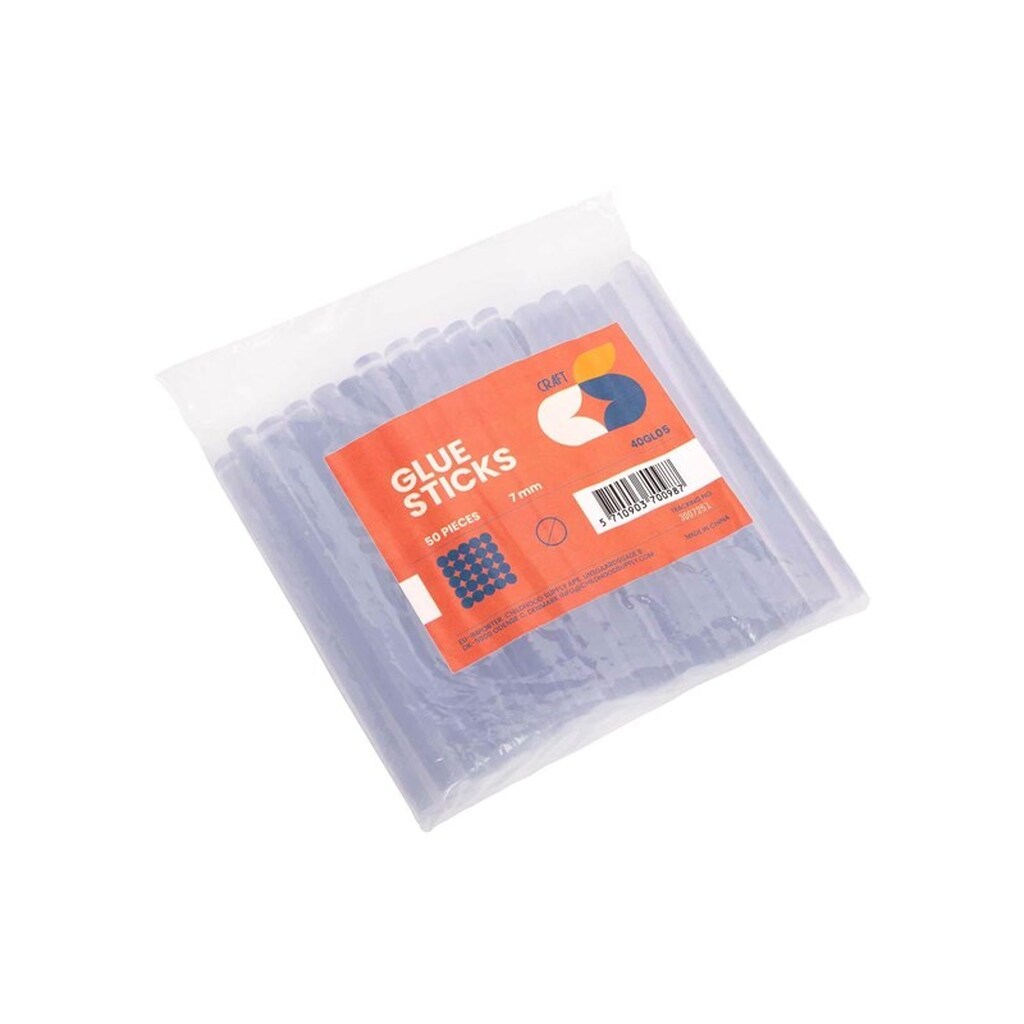 Colorations - Transparent Hot Melt Glue Sticks - 7x 100 mm 50 pcs.