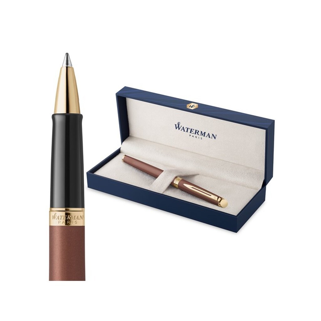 Waterman Hémisphère Rollerball Pen | Copper Red (The Understated Edit Collection) | Fin Spids med Sort Blæk | Gaveæske