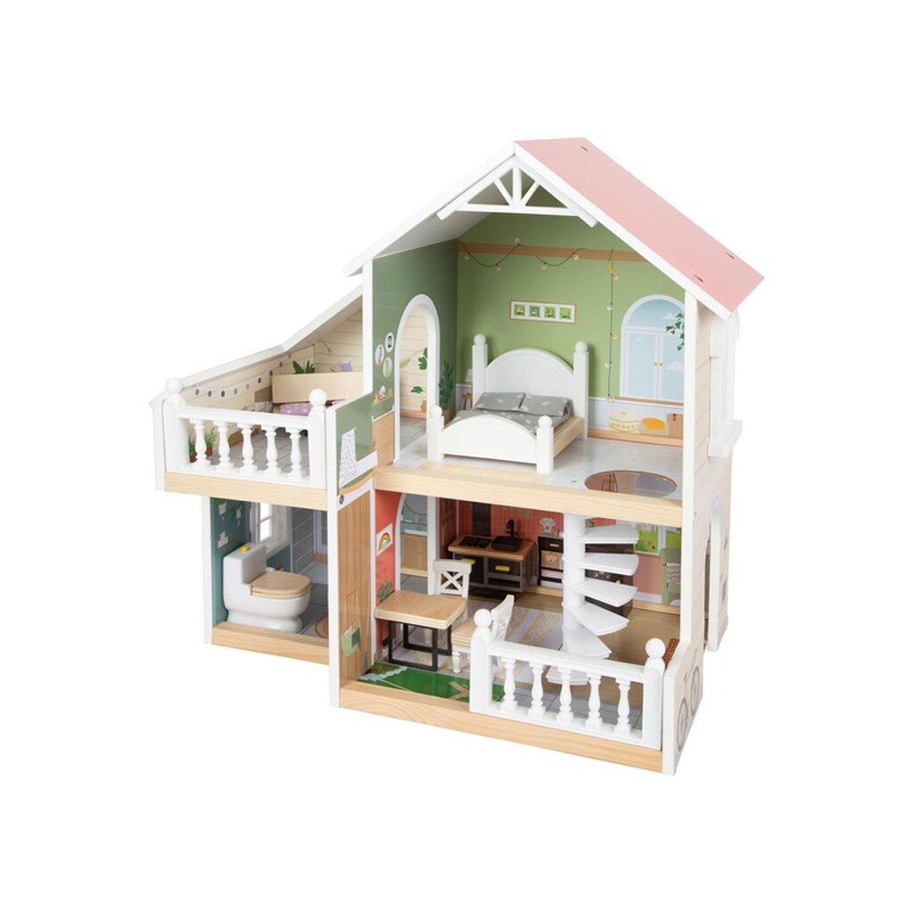 Small Foot - Wooden Urban Villa Dollhouse with Furniture 9dlg.