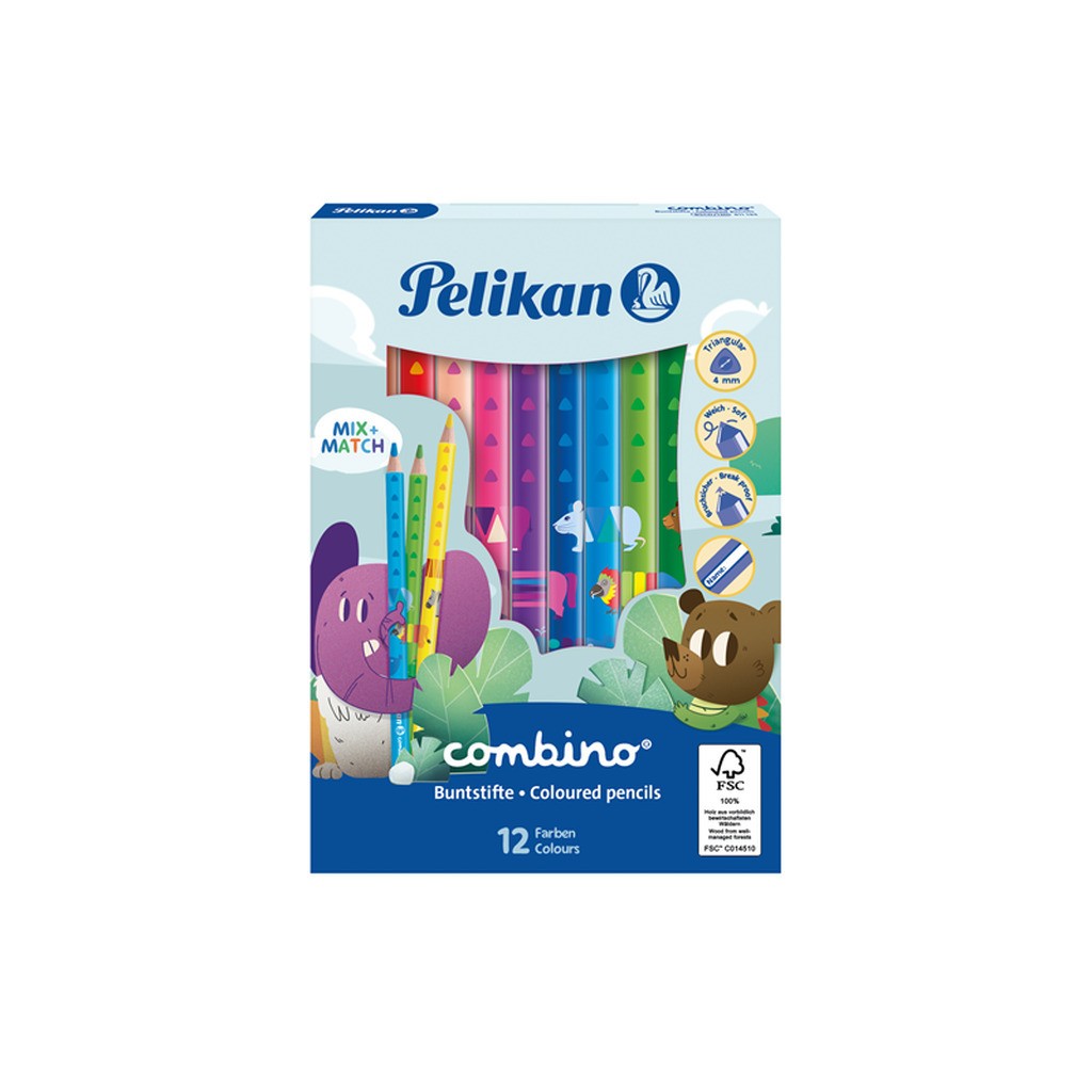Pelikan Combino Jumbo Farveblyanter, 12 stk.