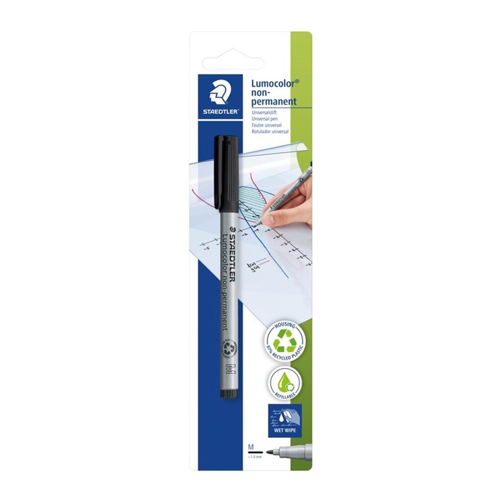 Staedtler Lumocolor Non-P M 1,0mm Sort 1/Bk