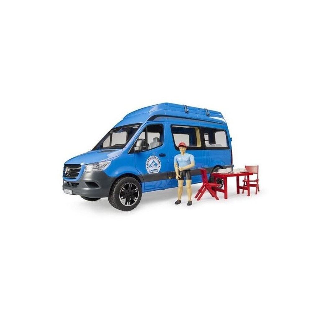 Bruder MB Sprinter Camper med chauffør og tilbehør