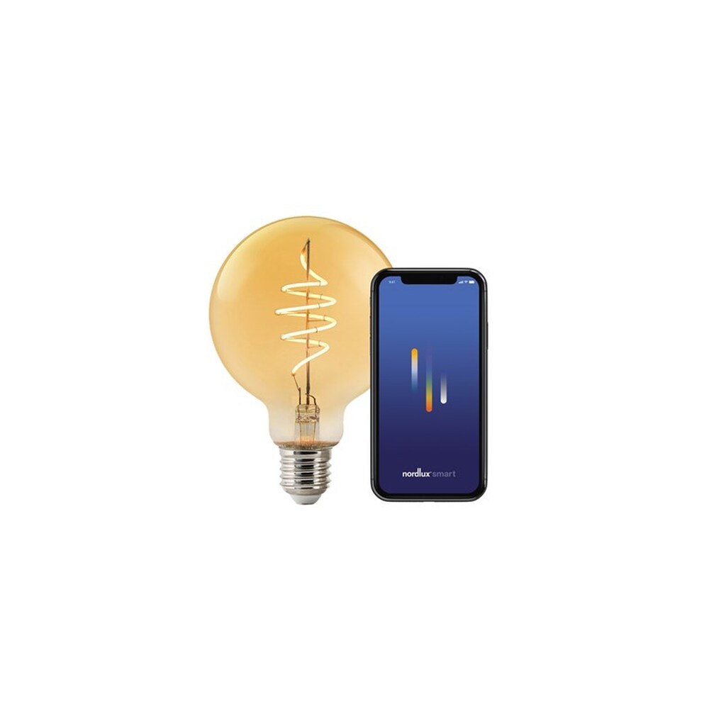 Nordlux Smart Deko G95 4,7W LED E27, ravfarvet