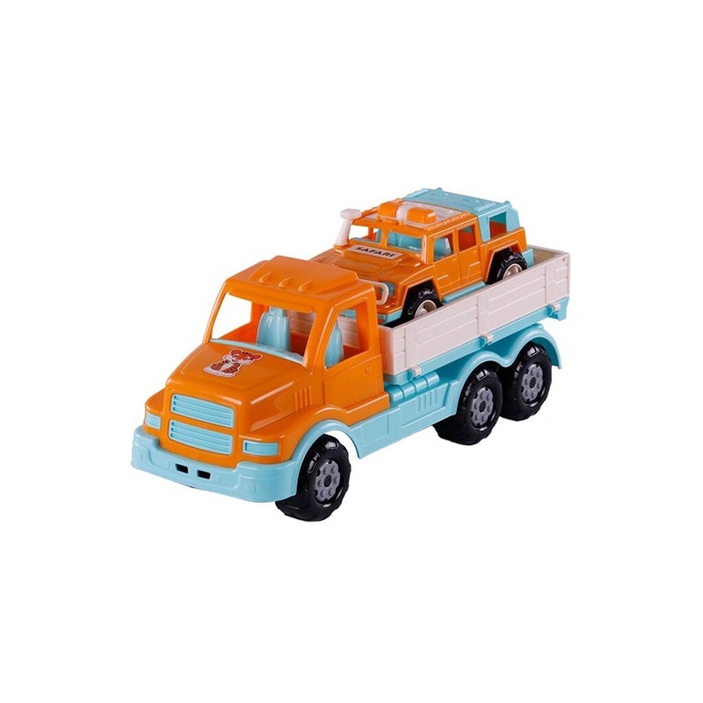 Cavallino Toys - XL Torpedo Truck with Survival Jeep Orange 44.5cm