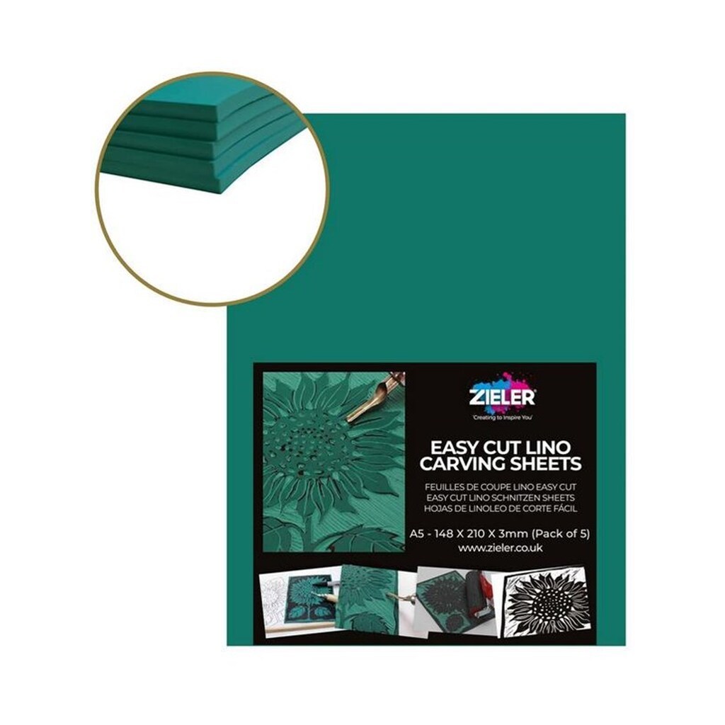 Zieler Linoliums ark A5, 5 stk.