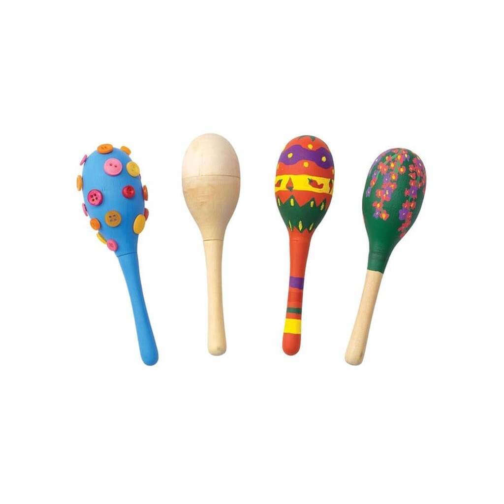 Colorations - Decorate your own Wooden Maracas Set of 12