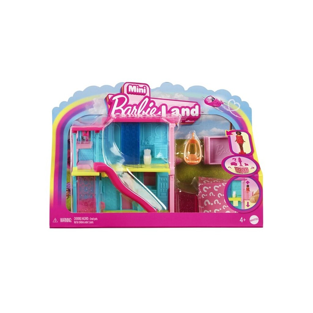 Barbie Mini land Dream House - Pink Slide &amp; Swing