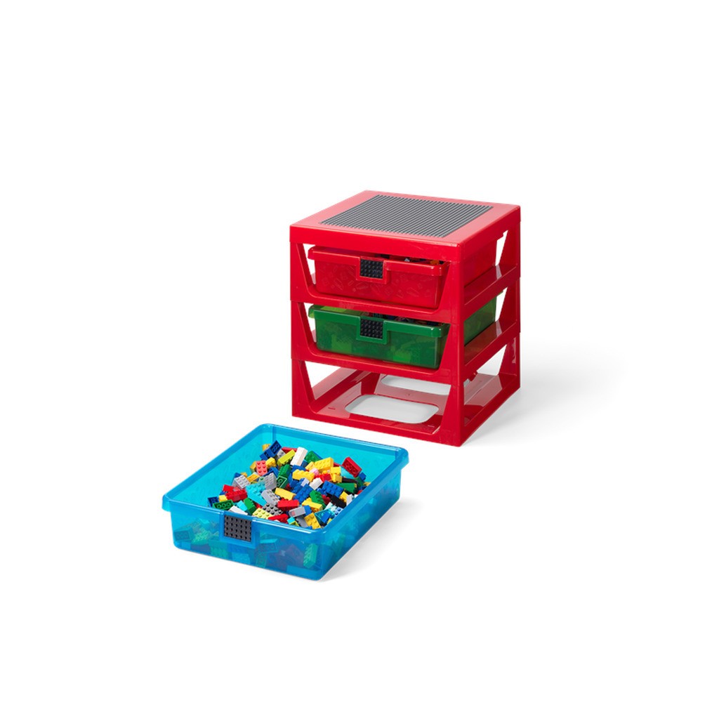 LEGO Opbevaring med 3 skuffer - rød