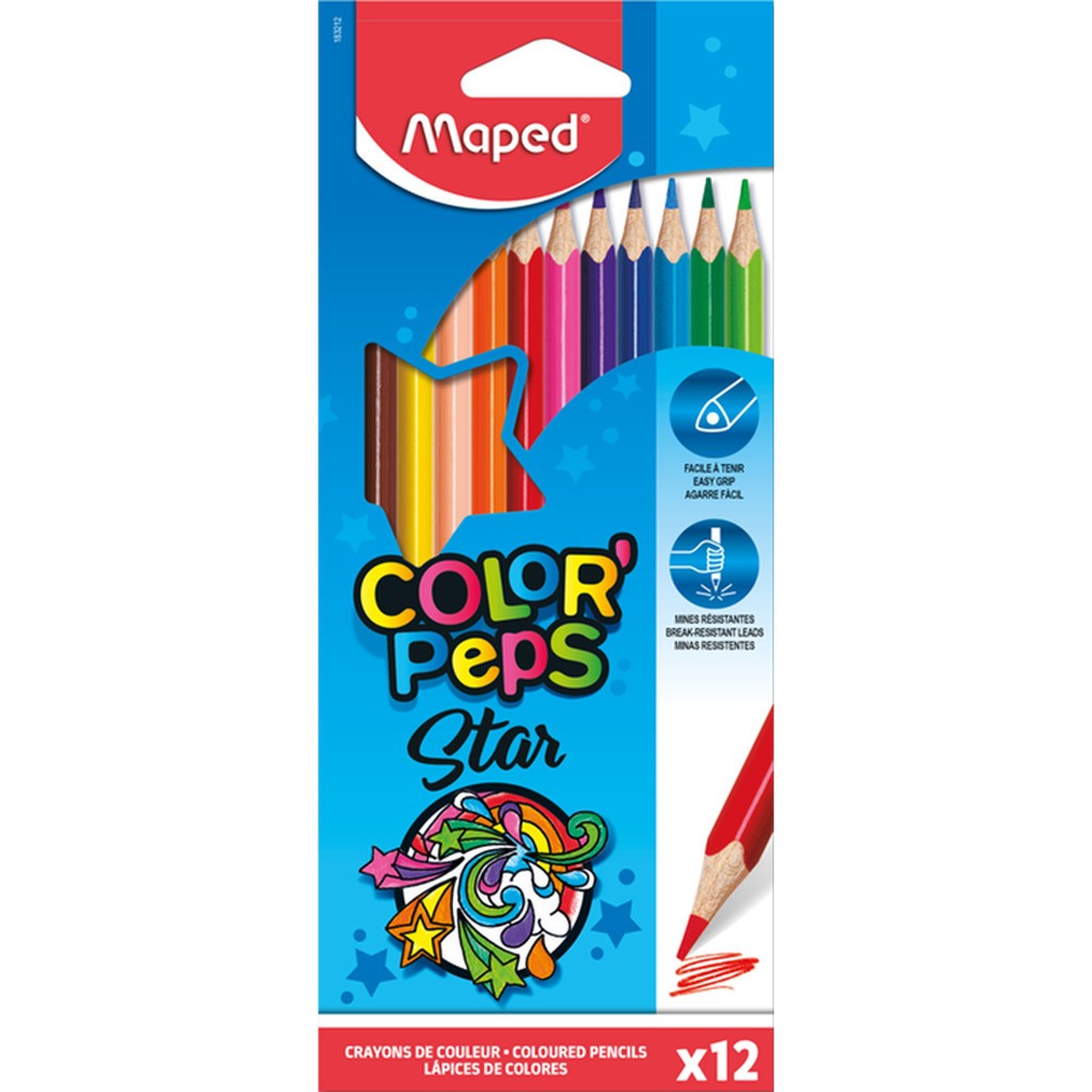 Maped Color&apos;Peps Star farveblyanter x12