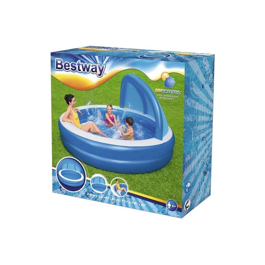 Bestway Family Pool Round Summer Days with UV Sunshade 241cm