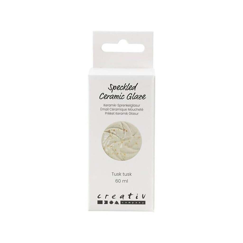 Creativ Company - Speckled Ceramic Glaze 999-1060 C Opaque Tusk Tusk - 60ml
