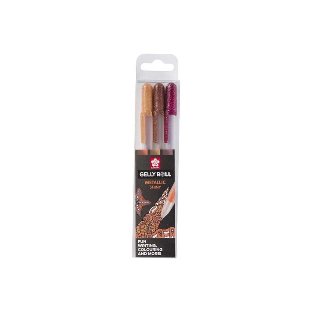 Sakura Gelly Roll metallic Set 3 Gel Pens Nature