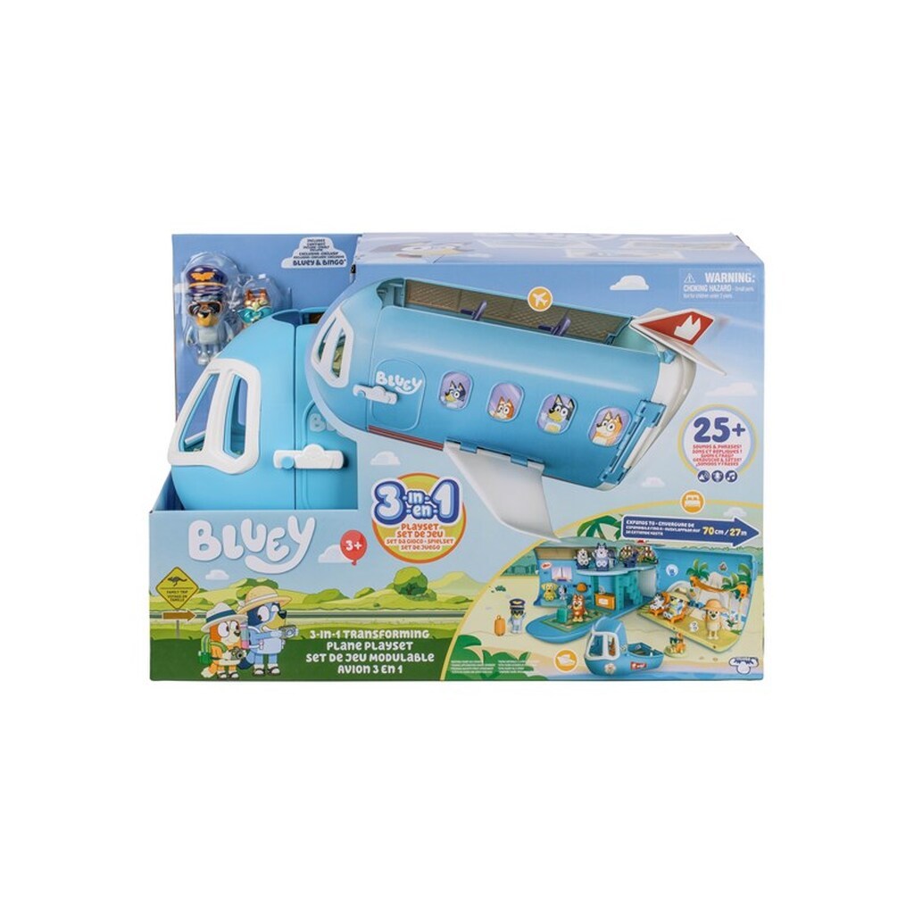 Bluey 3-i-1 Legesæt Cabriolet fly m. lyd