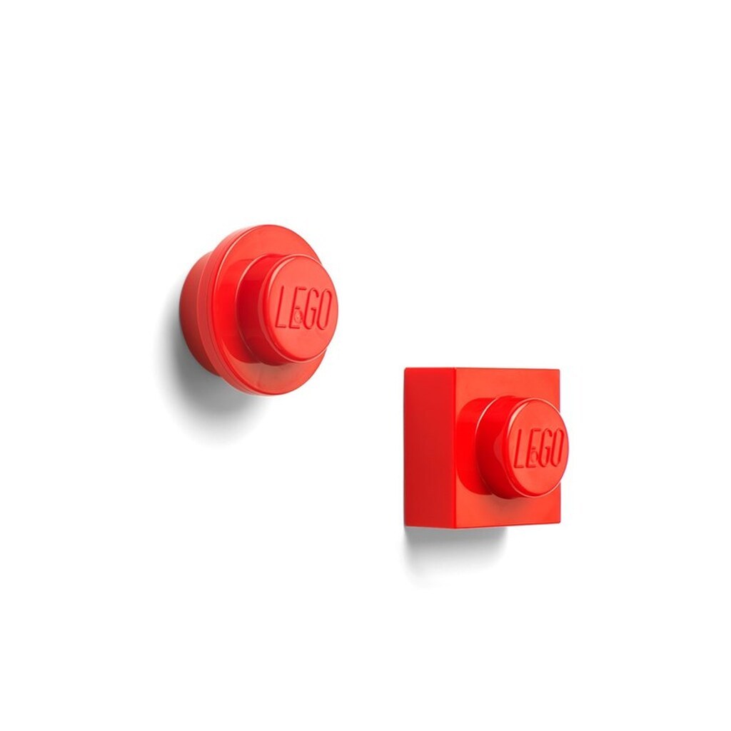 LEGO MAGNET SET ROUND AND SQUARE - RED