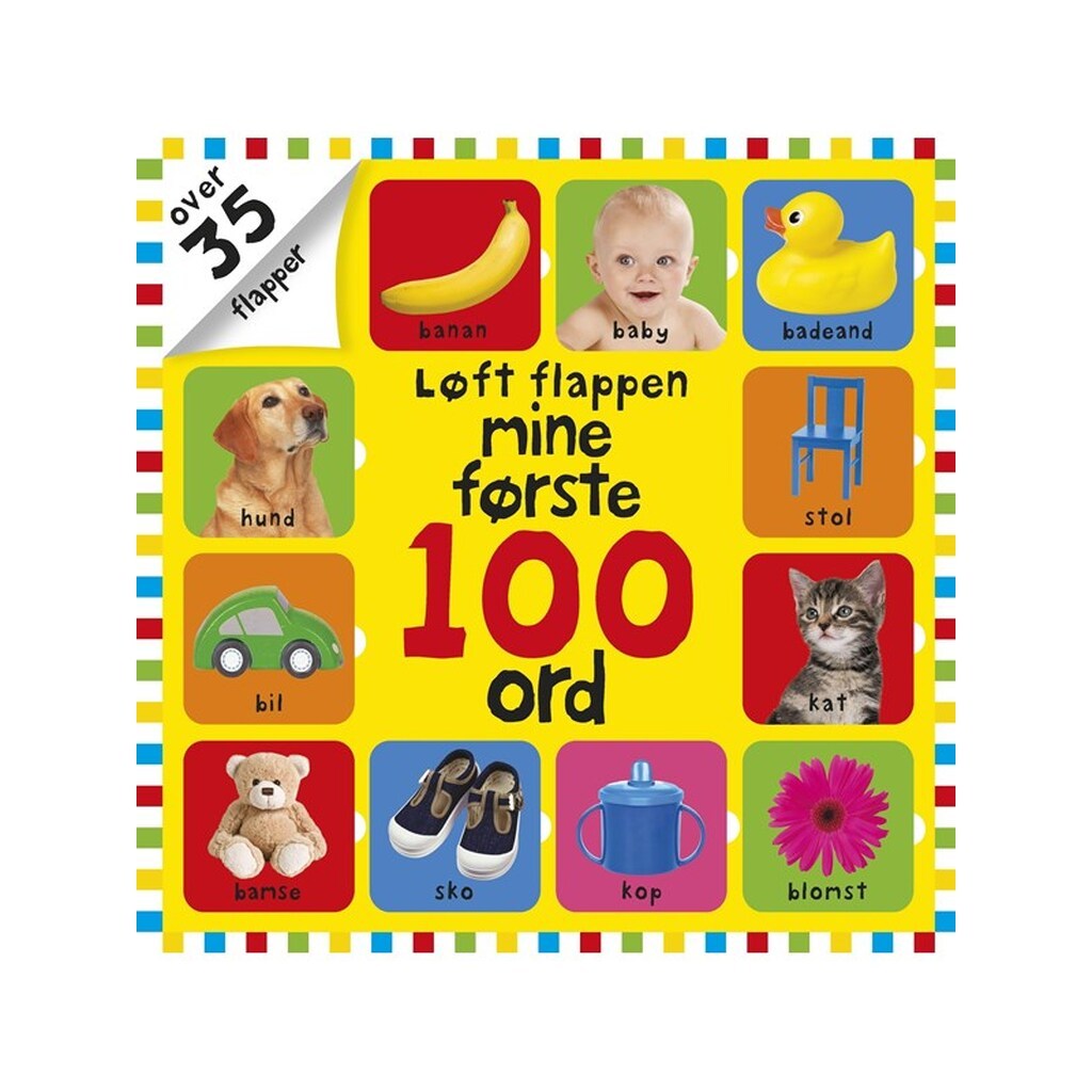 Løft flappen Mine første 100 ord - Børnebog - Papbog