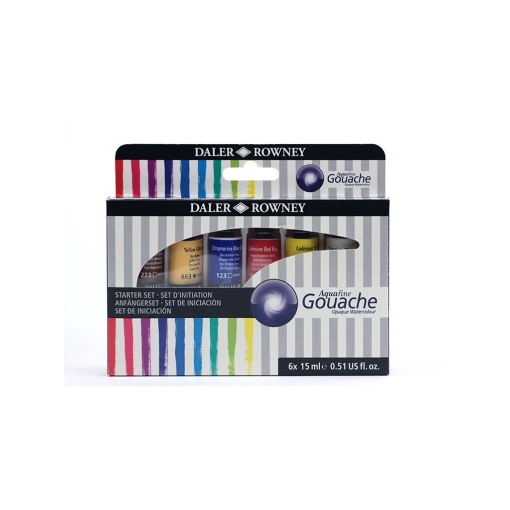 Daler-Rowney Aquafine Gouache Set 6x15ml