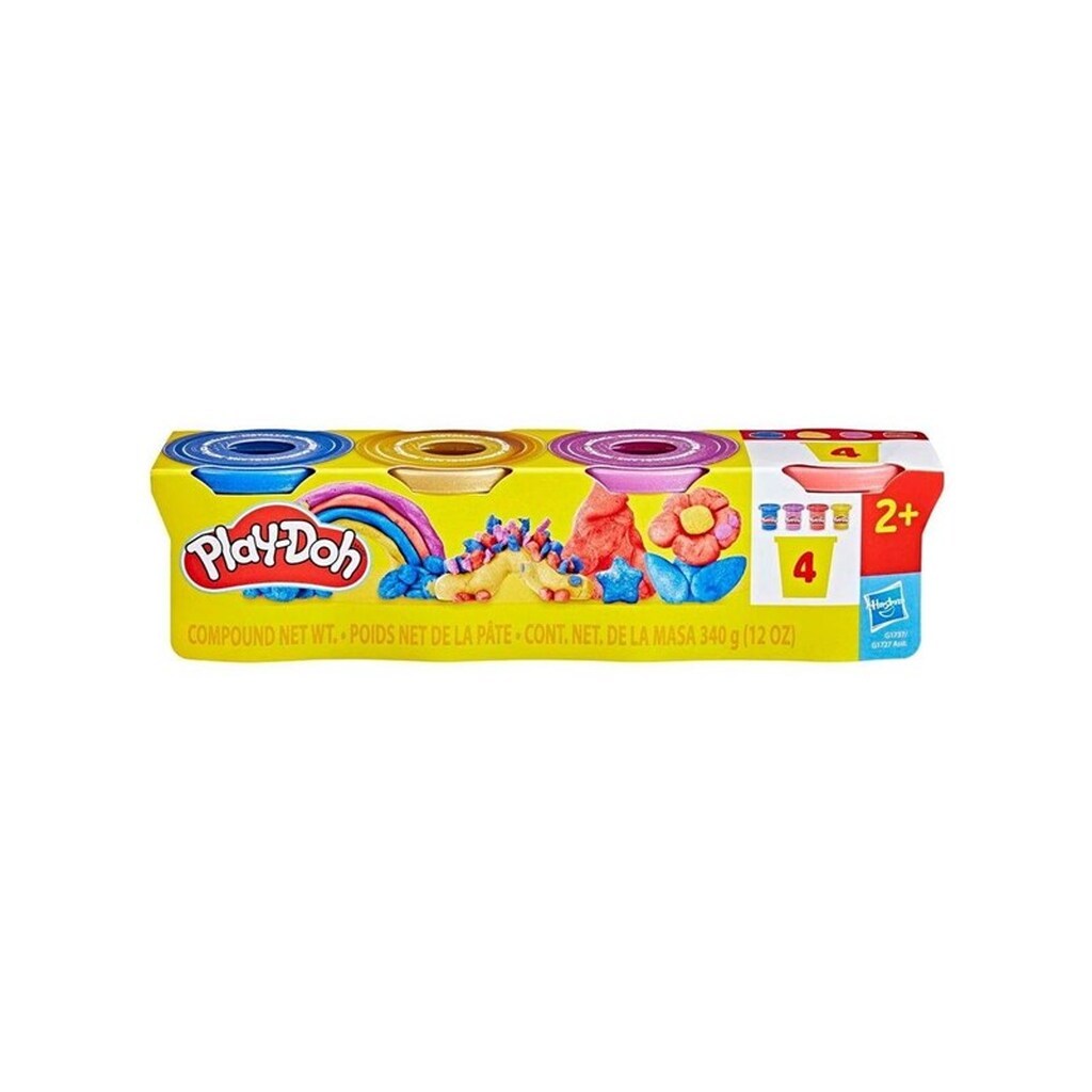 Play-Doh Shimmery Metallics 4 Pack 340G
