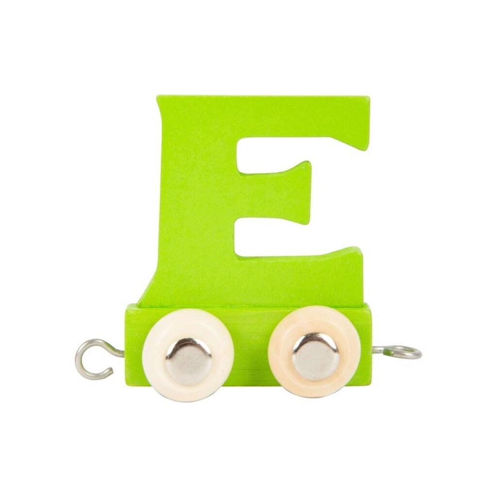 Small Foot - Wooden Letter Train Green - E - 12 pieces