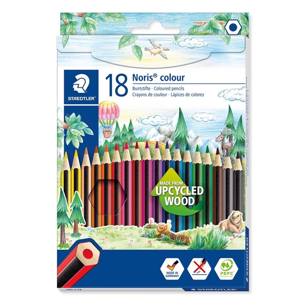 Staedtler Noris Colour 18 stk. ass. 100% PEFC