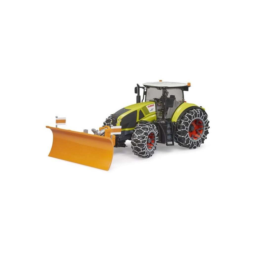 Bruder Claas Axion 950 med snekæder og sneplov