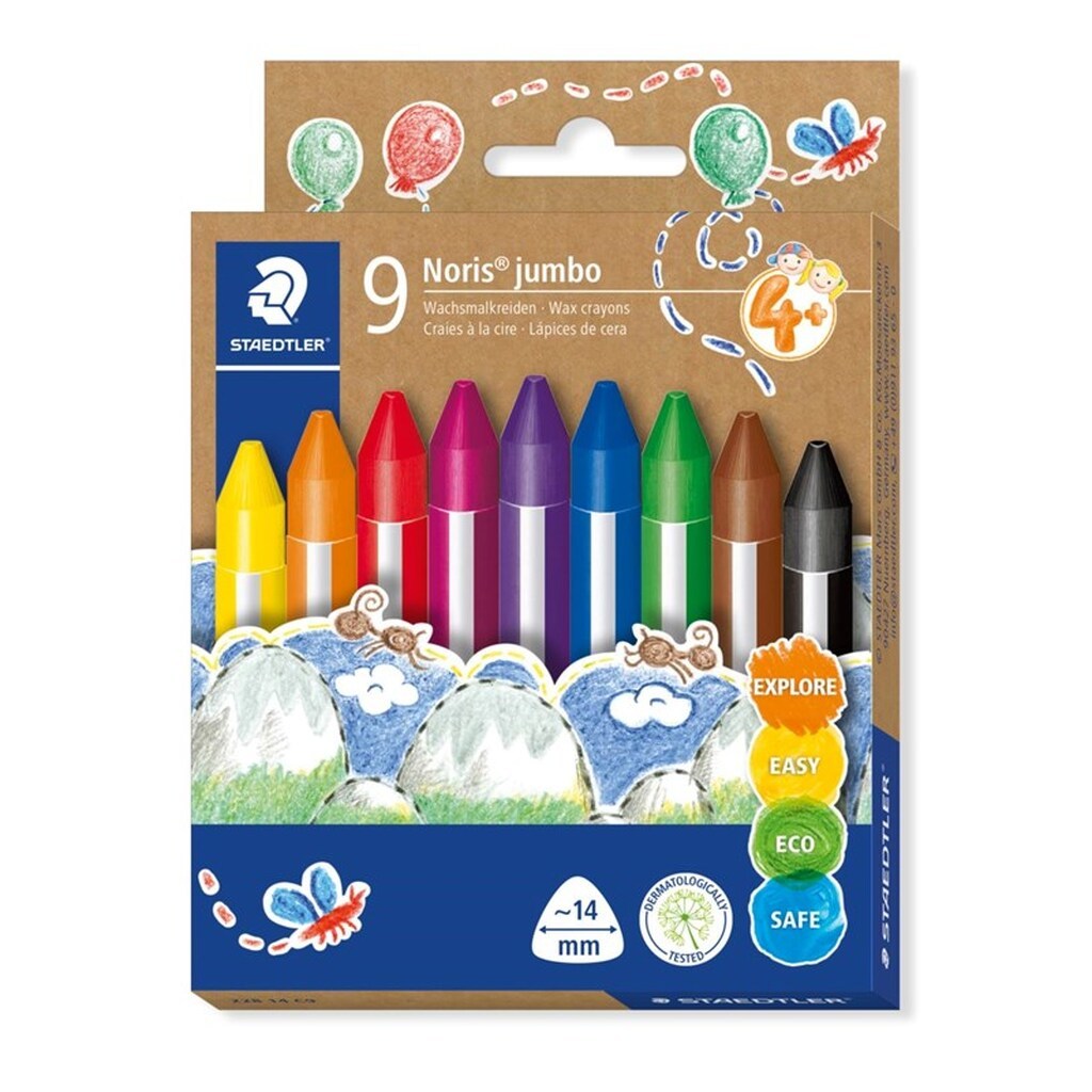 Staedtler Noris Jumbo Voksfarve 9 Ass