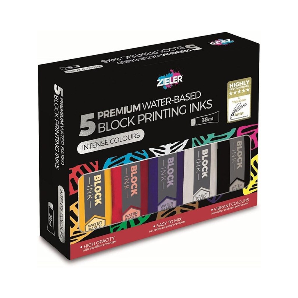 Zieler ZIELER Sværte til linoliums tryk. 5 frv.