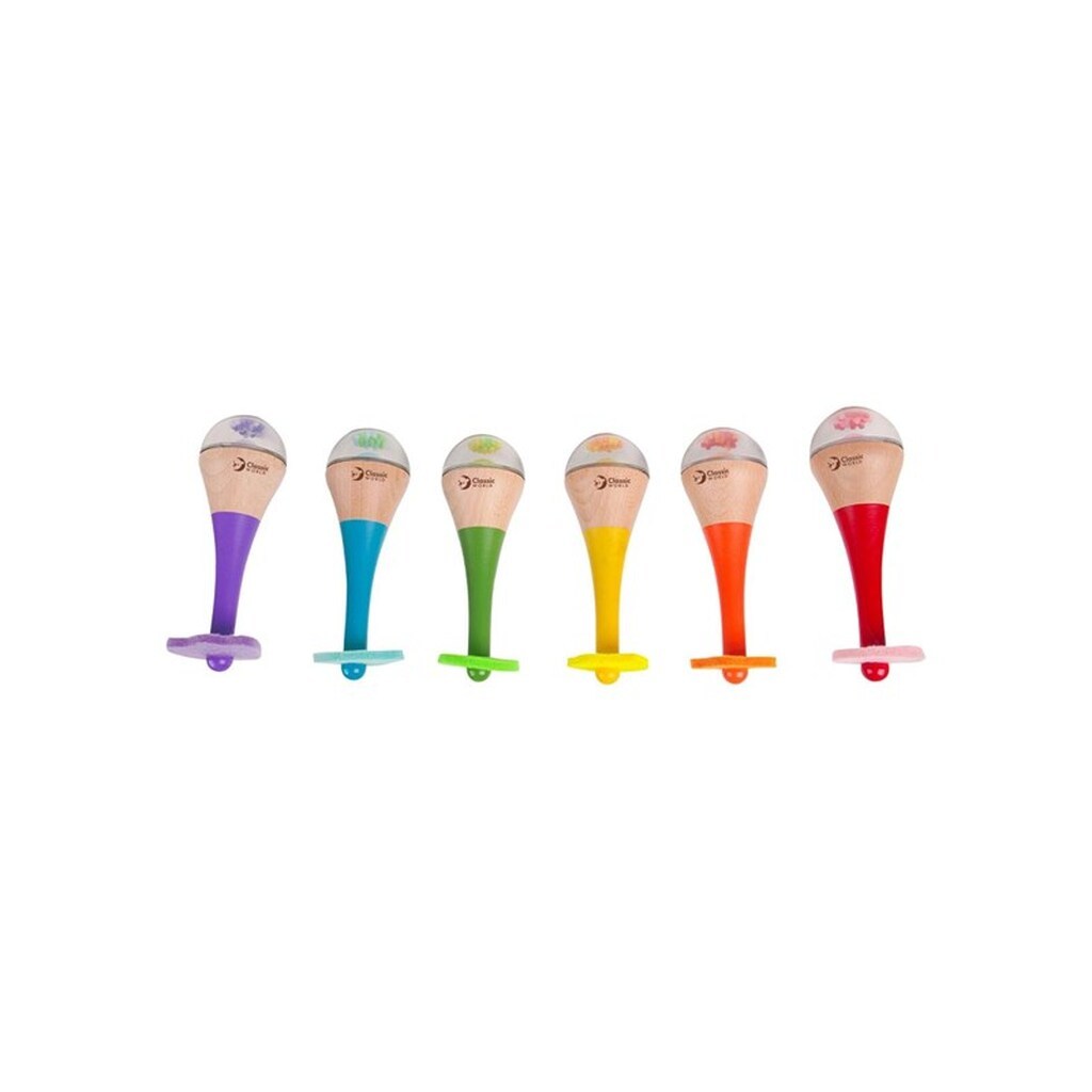 Classic World Wooden Rainbow Maracas